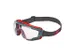 Lunettes-masque GG500 verre transparent monture gris/rouge