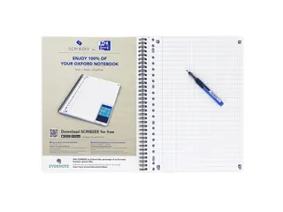 Collegeblok Oxford School Scribzee A4 23-Gaats Ruit 10Mm 80Vel Assorti - 12