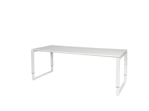 Domino Plus Bureau Hoogte Verstelbaar 2000x800mm Wit 25mm Wit O-Poot