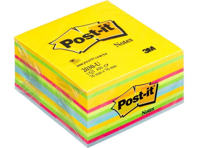 Memoblok 3M Post-it 2030 76x76mm kubus ultra assorti