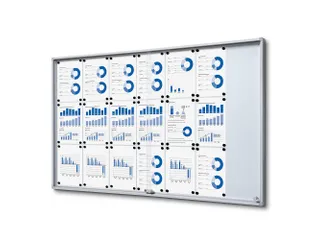 Indoor Vergrendelbaar Notitiebord Schuifdeuren Slim 21xA4 - 1
