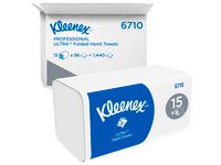 Handdoek KC Kleenex Ultra i-vouw 3-laags 21,5x31,8cm wit 15x96st 6710