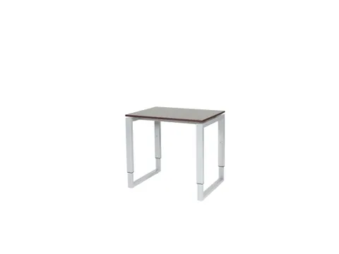 Domino Plus Bureau Hoogte Verstelbaar 800x600mm Logan Eiken Alu O-Poot