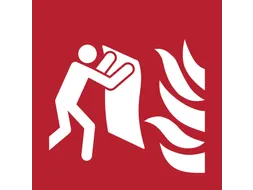 Pictogram bordje Djois Brandblusdeken 200x200mm rood