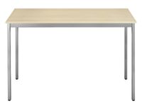 Tafel Vierkant 120x80 Cm Rechthoekig Frame Aluminium Blad Esdoorn