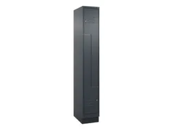Z-garderobekast,HxBxD 1950x300x500mm,vak B 150/300mm,cil.-slot,sokkel