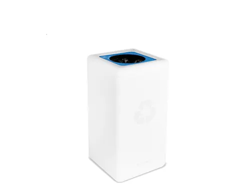 Circulaire Afvalbak BrickBin Paper 65 Liter Wit Blauw