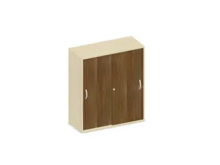 Schuifdeurkast 1150x1000x430mm Romp Esdoorn Decor Front Noten - 1