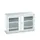 vitrinekast 800x1300x550mm 2xStalen bodem romp RAL7035 front RAL7035