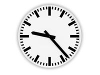 Industrie-Wandklok Radiogestuurd Ø 40cm Streepaanduiding