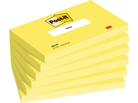 100 Vel 76 X 127 Mm 6 Blokken Neongeel