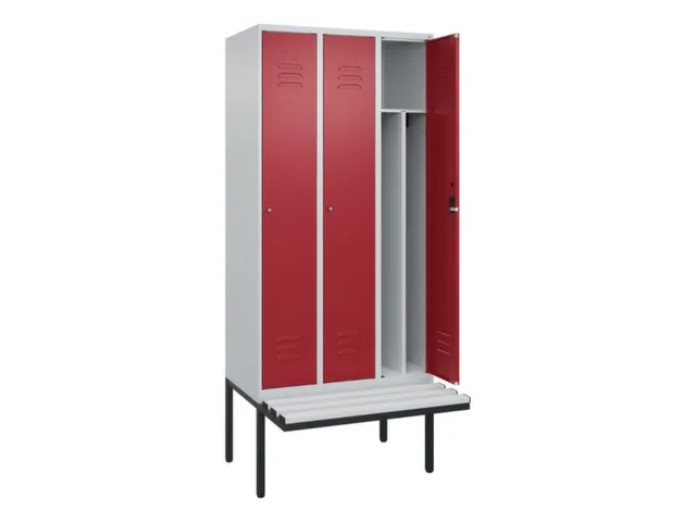 locker voor scheiding van kleding,HxBxD 2120x900x815mm,3vak