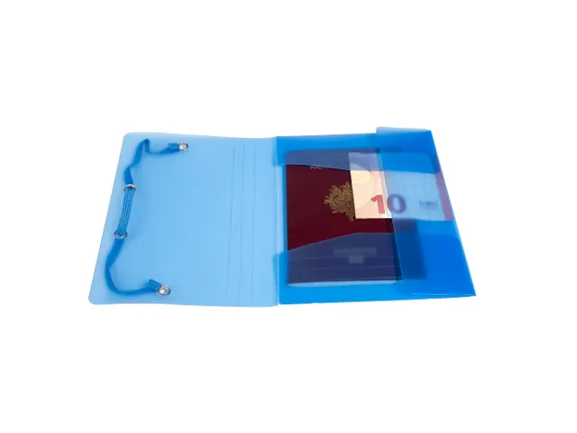 Elastomap 3 kleppen Polypro Chromaline pocket formaat 12x16cm Assorti