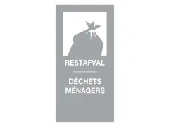 Magneetsticker Restafval/Déchets Ménagers
