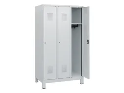 schoollocker,HxBxD 1630x900x500mm,3vak,vak B 300mm,cil.-slot,voeten