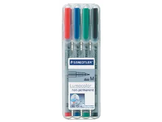 Viltstift Staedtler OHP Lumocolor 315 Non Permanent 1.0mm Assorti 4st - 2