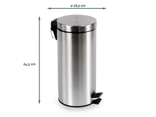 Pedaalemmer BRASQ 30 liter rvs - 3
