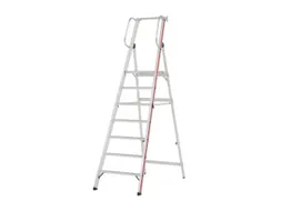 platformladder,bordes HxBxD 1650x440x400mm,7treden,aluminium