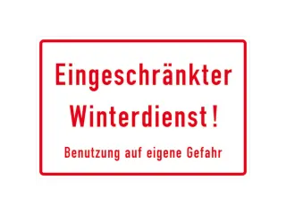 aanwijzingsbord,Beperkte winterdienst,aluminium gemerkt,gemoffeld - 1