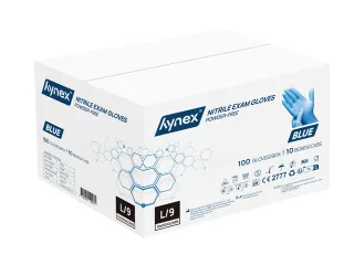 Handschoen Hynex Maat L nitril 100stuks blauw - 3