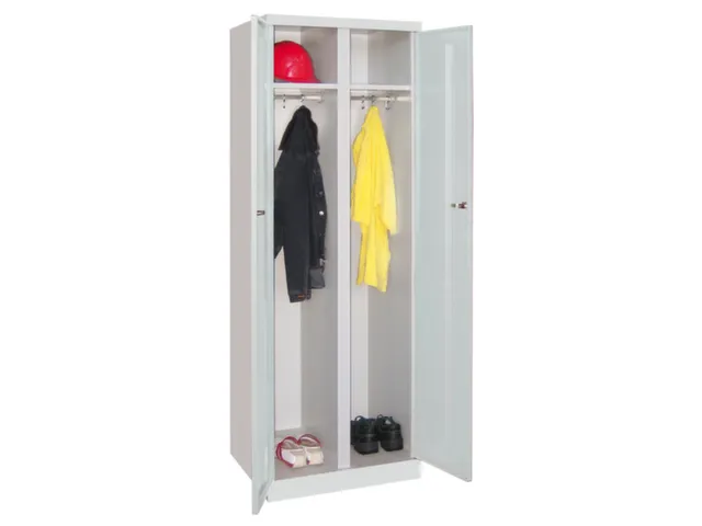 kleding-/wasgoedkast,RAL 7035,HxBxD 1800x600x500mm,vak B 300mm