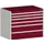 ladekast HxBxD 800x1050x650mm 6laden RAL7035 front RAL3004