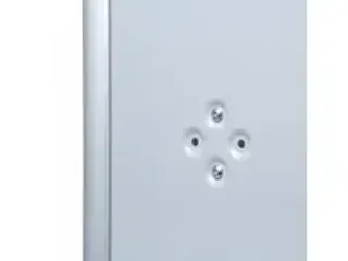 OUTLET Infostandaard met A4 Kliklijst rechte hoeken 25mm Zilver Dubbel - 2