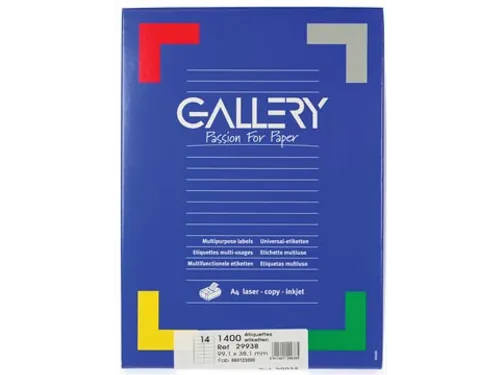Gallery Witte Etiketten 99.1x38.1 mm Ronde Hoeken