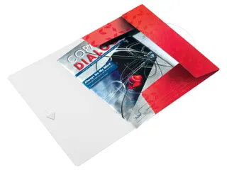 Elastomap Leitz WOW A4 3 kleppen PP rood - 3