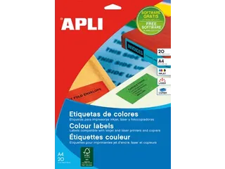 Apli 1591 Gekleurde Etiketten Lc Geel 70x37mm 480 Stuks - 1