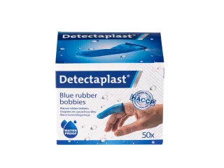 Vingerlingen Detectaplast rubber blauw 50 stuks - 3