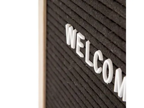 Letterbord Zwart 40x60cm licht houten frame