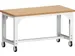 werkbank,verrijdbaar,HxBxD 840-1140x1500x750mm,beukenblad,geolied