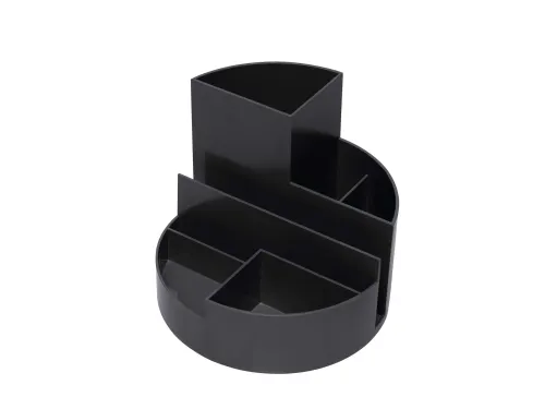 Pennenkoker MAUL roundbox 7 vakken Ø140x125mm zwart