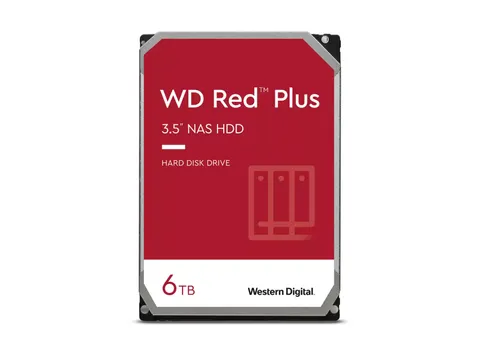 Western Digital Red Plus interne harde schijf 6 TB 5400 RPM 256 MB 3.5