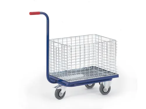 rolplateau met duwstang,draagverm. 200kg,laadvl. LxB 620x460mm