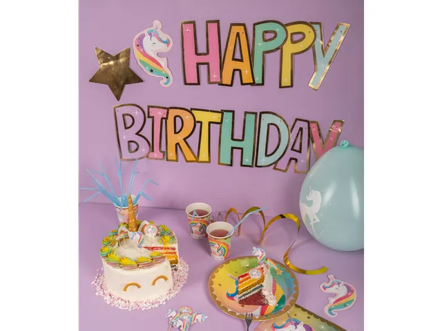 Letterslinger Happy Birthday Unicorn 2,5 meter