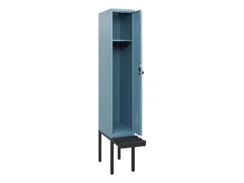 locker met bank,HxBxD 1950x300x815mm,1vak,vak B 300mm,draaigrendel