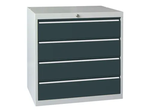 ladekast HxBxD 800x715x600mm 4laden slot RAL7035 front RAL7035