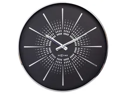 Stille wandklok - 40cm- Zwart - Metaal -NeXtime "Excentric"