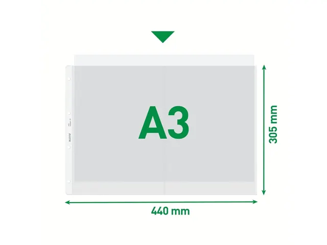 Showtas Leitz 4723 A3 4-gaats PP 0.13mm gestructureerd