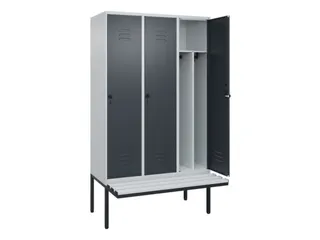 locker voor scheiding van kleding,HxBxD 2120x1200x815mm,3vak - 2