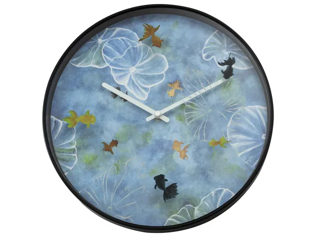 Horloge murale 30cm-Silent-Bleu-Plastique-NeXtime Pond