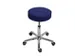 Draaikruk Met Wielen Zitting Kunstleer Blauw 460-590mm Gasveer