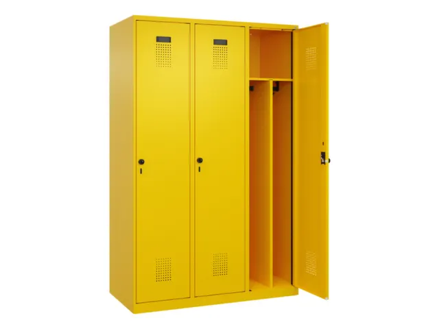 locker voor scheiding van kleding,HxBxD 1850x1200x500mm,3vak