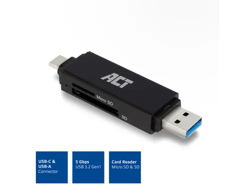 Kaartlezer ACT USB-C/USB-A 3.0