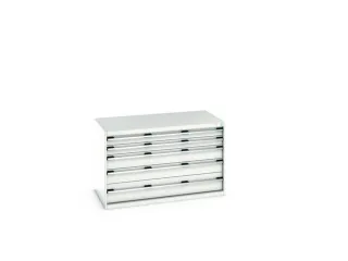 ladekast HxBxD 800x1300x750mm 5laden romp RAL7035 front RAL7035 - 7