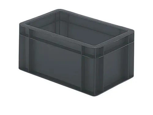 Euronorm-stapelbak 5.5l 145x300x200mm Wanden/bodem Gesloten Grijs