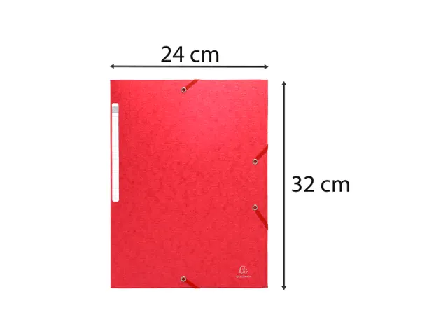 Elastomap glansk.600 Scotten 3klep rood