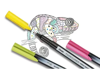 Fineliner Pentel Pointliner S40-A fijn zwart - 5